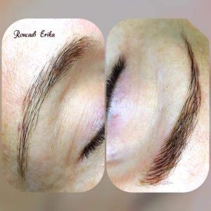 Láthatatlan szálas szemöldök tetoválás